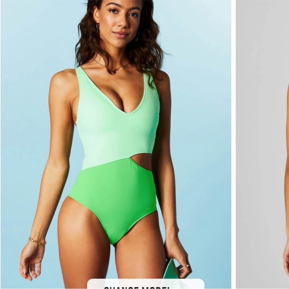Fabletics Green One Piece Swimsuit